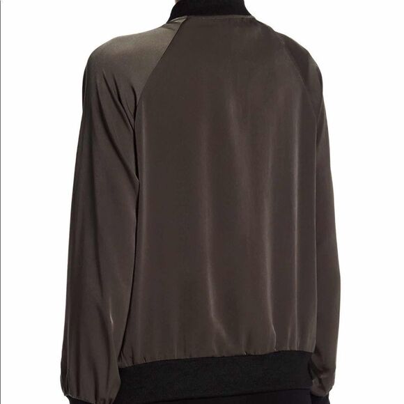 West Kei Olive Floral Embroidered Bomber Jacket - Picture 2 of 9